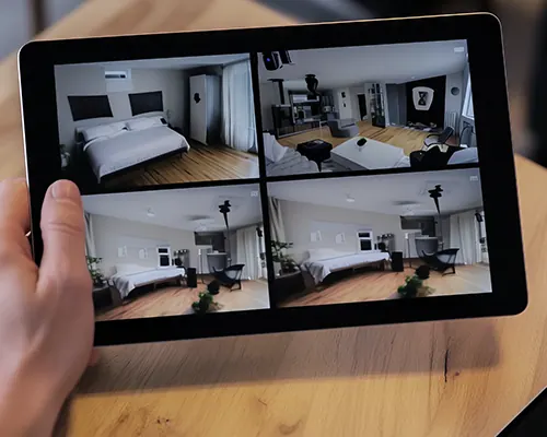 Videoüberwachung am Tablet